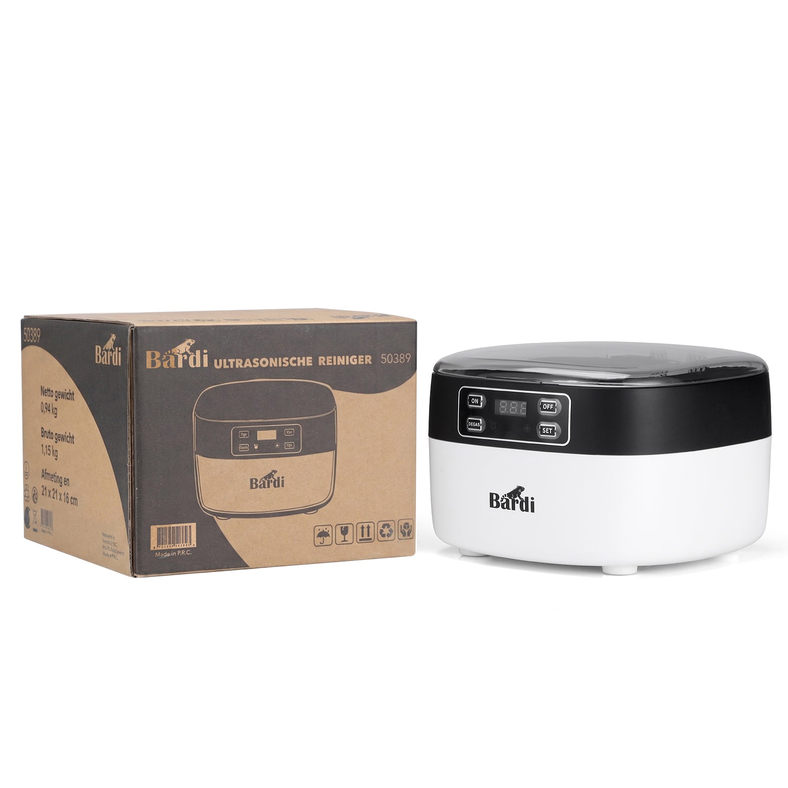 Bardi Ultrasoon reiniger 750ml  - Incl. mandje en rek