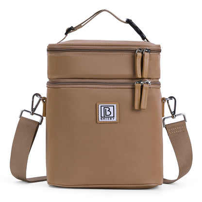 Brisby Kolftas 12 Liter – Koeltas voor Moedermelk & Borstkolf – Kinderwagen Bevestiging – 2 Geïsoleerde Vakken – Inclusief 2 Koelelementen - True Terracotta