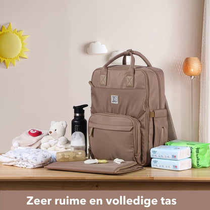 Brisby slijtvaste Luiertas – verzorgingstas – met buggymontage - Rose Gold