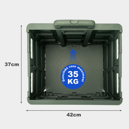 Packaway Boodschappentrolley krat XL 50L groen - incl. deksel