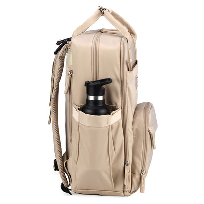 Brisby slijtvaste Luiertas – verzorgingstas – met buggymontage - Natural Champagne