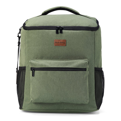 Packaway Koeltas rugzak 25L groen - incl. 2  koelelementen, flessenopener