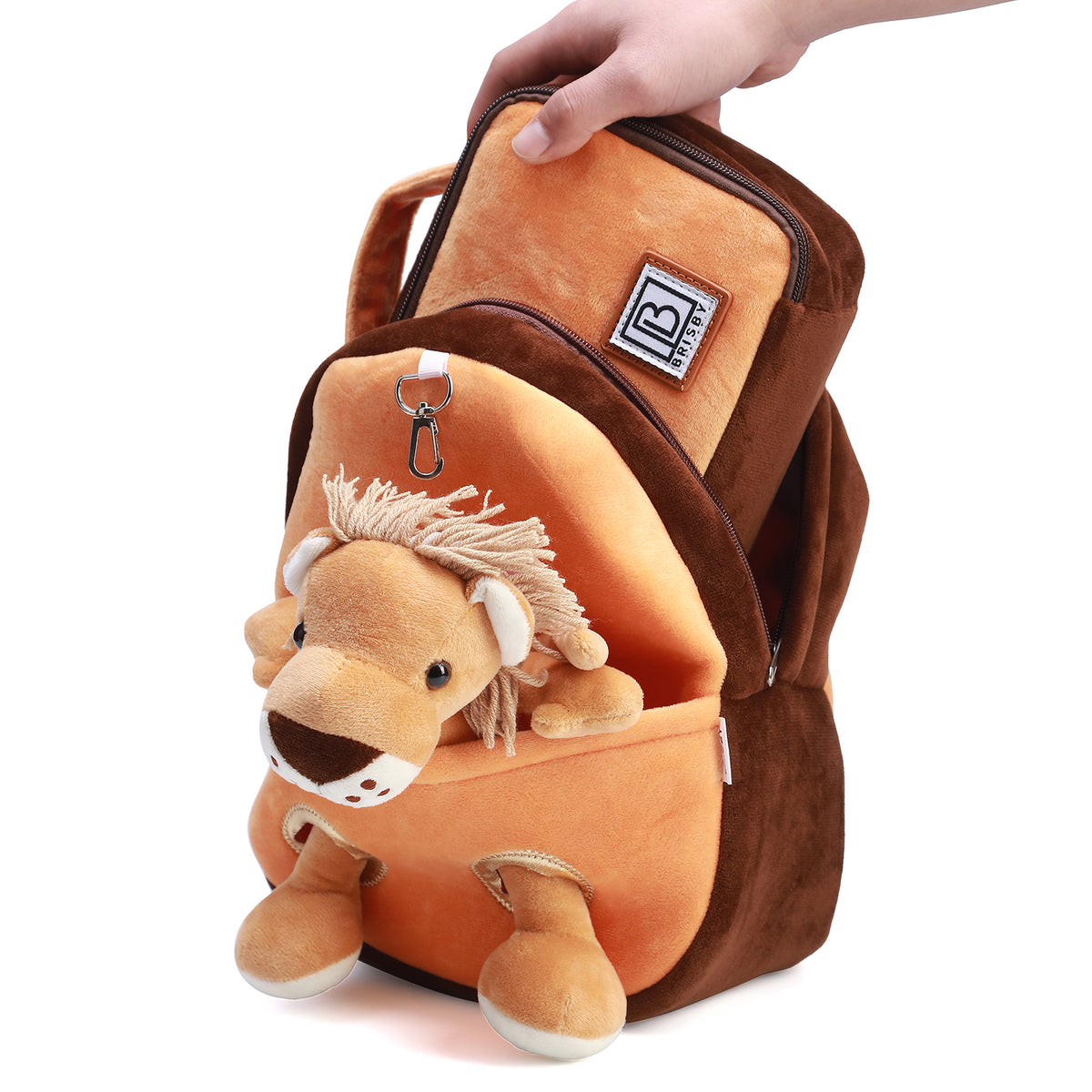 Brisby Premium Luiertas  - Groen  - Kinderrugzak - 1.5L kinderlunchtas Leeuw