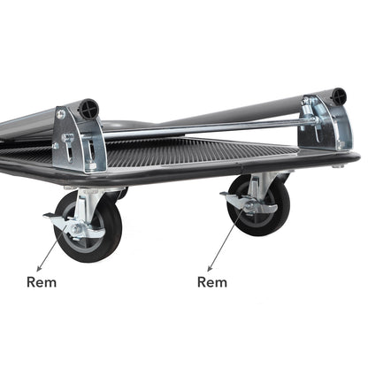 Packaway Professionele Opvouwbare Transportwagen 150 kg – Transportkar met Rem – Antislip Laadplatform – 4 Wielen