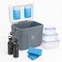 Brisby Koelbox 22L grijs + 3-delige vershoudbakjes + 2 thermosflessen 0,5L set