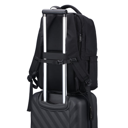 Brisby Rugzak Pro 2 – Laptoprugzak tot 15,7 inch voor Werk, School en Reizen – Waterafstotend – Met Tabletvak, Antidiefstalvak en Trolleysleeve – Zwart