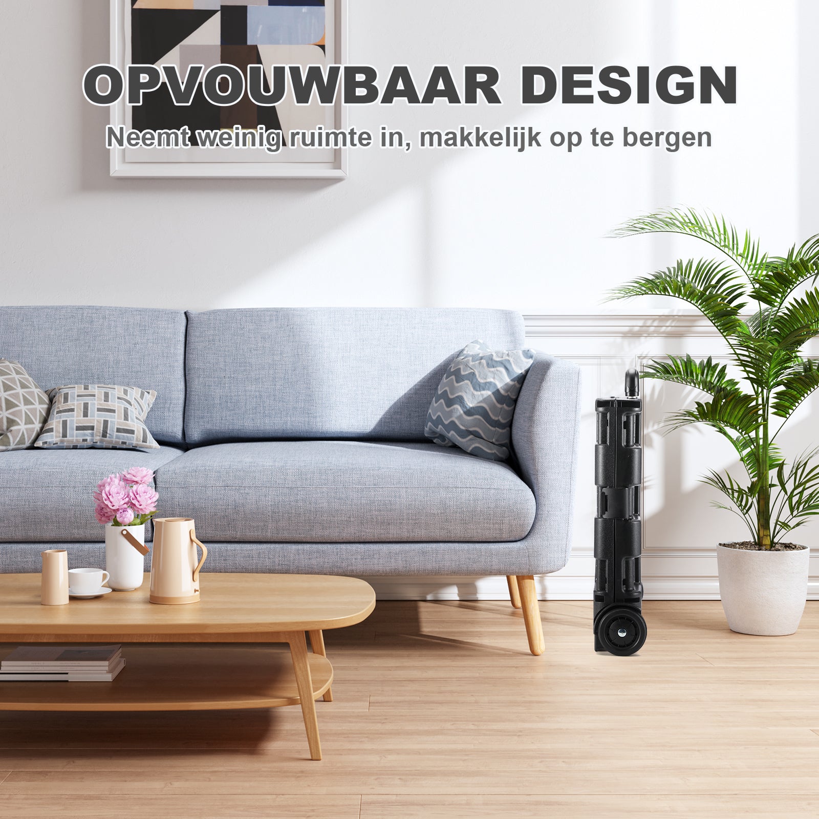 Packaway Boodschappentrolley 50L XL zwart - 35 kg draagvermogen