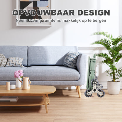 Packaway Boodschappentrolley krat XL 50L groen - incl. trapwielen, deksel