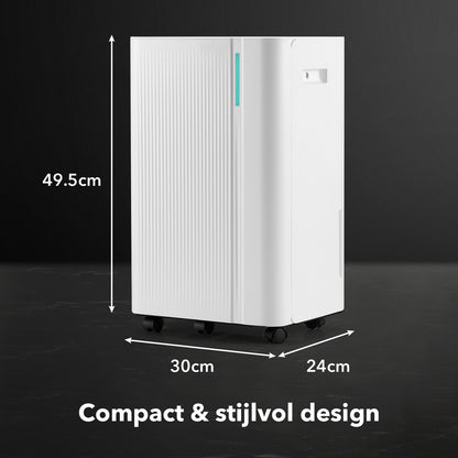 Dryconic Luchtontvochtiger 20L - automatische vochtregeling - 4L tank - drainage - krachtige ontvochtiging