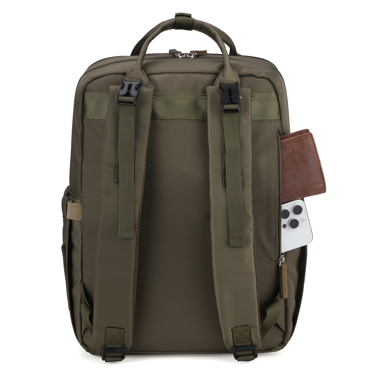 Brisby slijtvaste Luiertas – verzorgingstas – met buggymontage - Olive Green