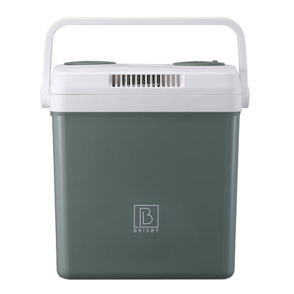 Elektrische koelbox 25L groen - AC/DC 12V, 220/230V - incl. divider en vershoudbakjes - vergrendelbare deksel