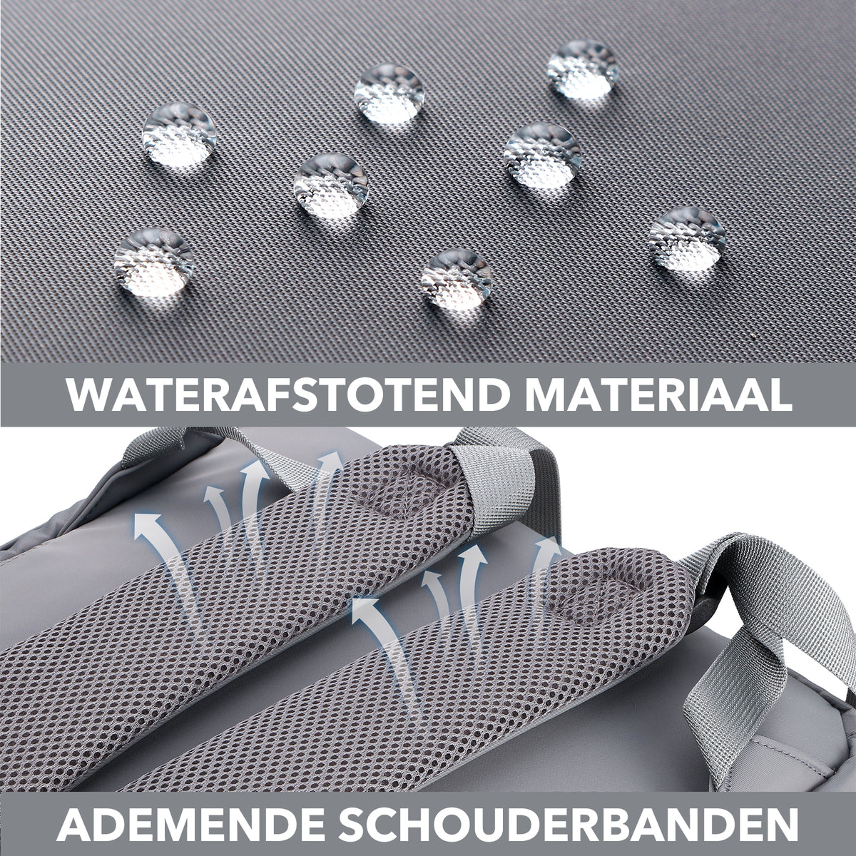 Brisby Premium Luiertas – Uitgebreide en Functionele Verzorgingstas – met buggymontage – Anti Diefstal Vakken - Reistrolley Sleeve - Inclusief verschoonmatje t.w.v.15,99 euro en speenhouder - Levenslange Garantie - Misty Grey