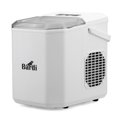 Bardi 1.3L Deluxe IJsblokjesmachine Square – IJsblokmaker Inclusief Luxe Thermosbeker en IJsschep – 9 Blokjes in 8 Minuten – WIT