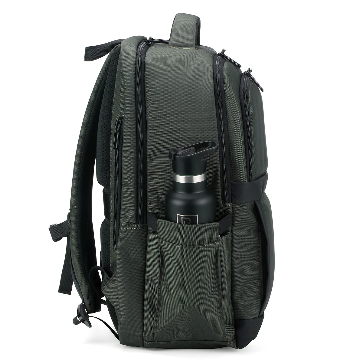 Brisby Rugzak Pro 2 – Laptoprugzak tot 15,7 inch voor Werk, School en Reizen – Waterafstotend – Met Tabletvak, Antidiefstalvak en Trolleysleeve – Groen