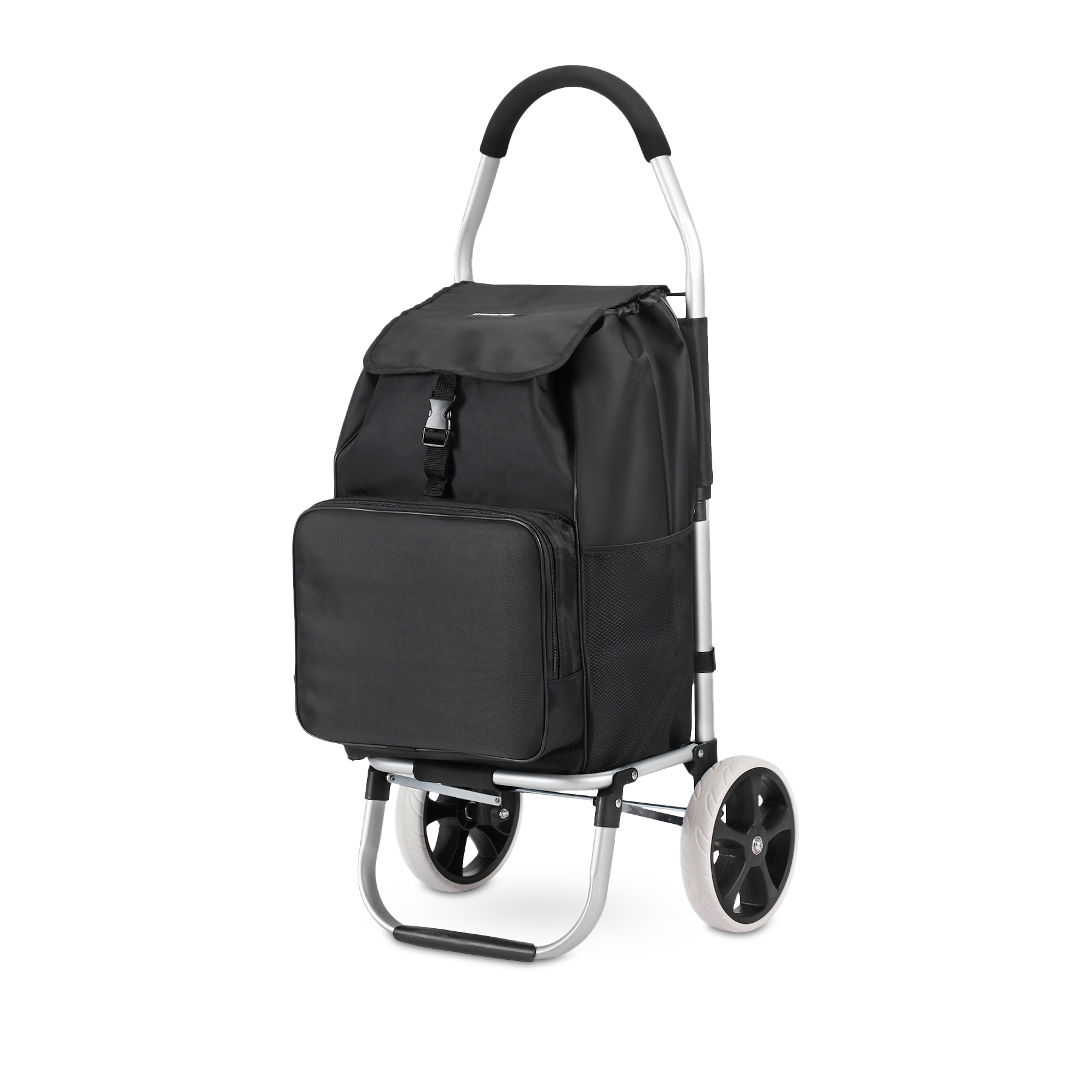 Boodschappentrolley Deluxe 50L met koelvak zwart - boodschappenwagen - steekwagenfunctie