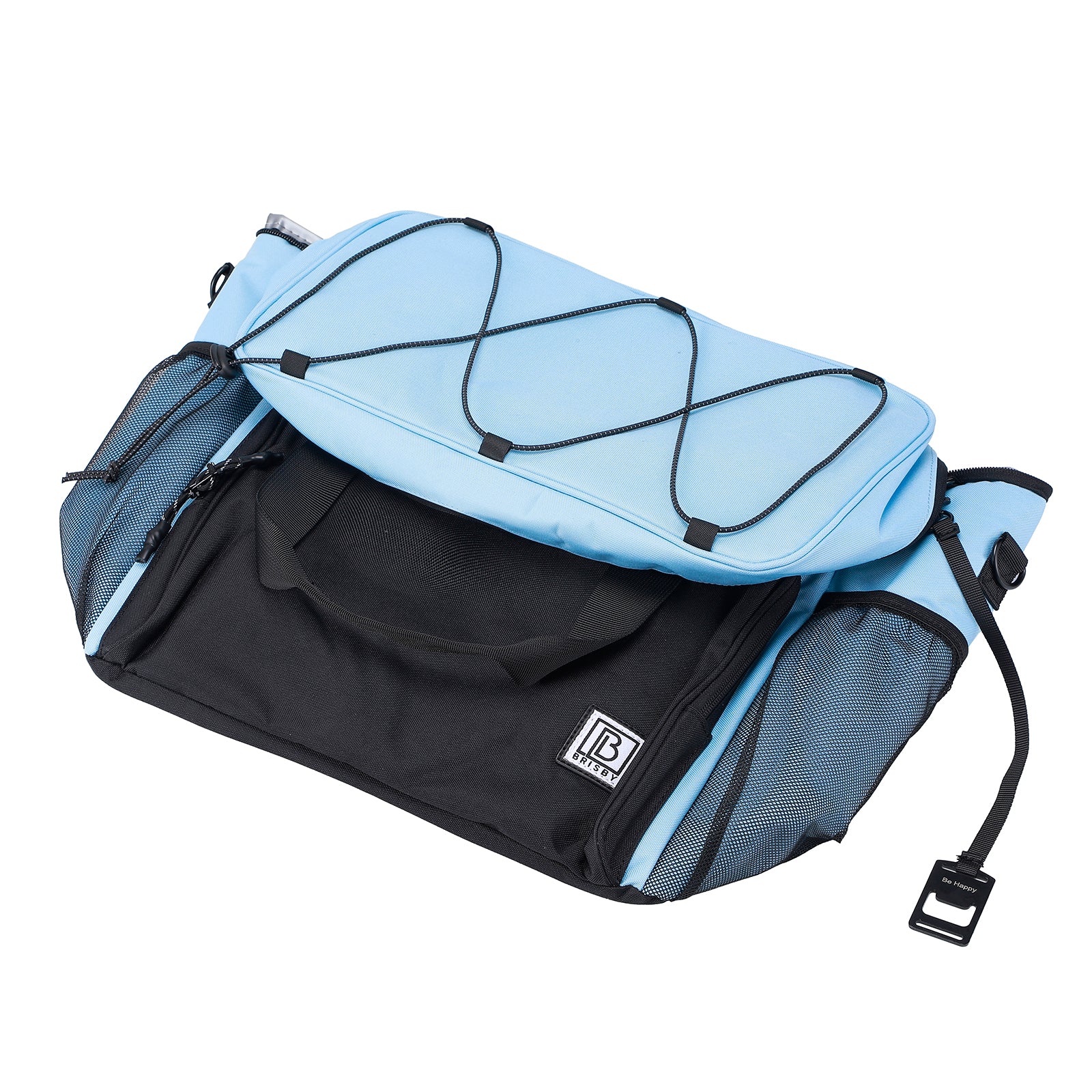 Koeltas 40L zwart/blauw - Lunchtas - 4-laags geïsoleerd - 6 gratis koelelementen - incl. schouderband