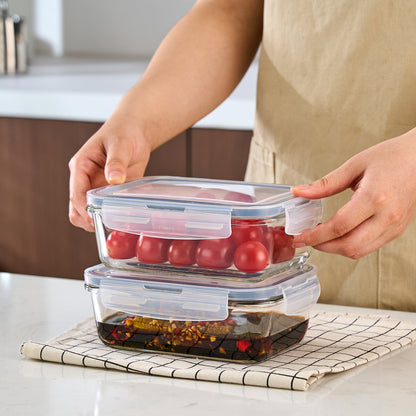 Bardi Glazen Vershoudbakjes 9-delig – Meal Prep Bakjes – Luchtdicht & Lekvrij – Oven, Magnetron & Vriezer – 9 Wondersponzen + 40 Prep & Store Labels
