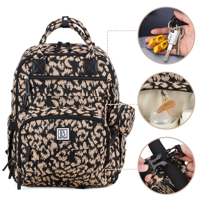 Brisby Premium Luiertas – Uitgebreide en Functionele Verzorgingstas – met buggymontage – Anti Diefstal Vakken - Reistrolley Sleeve - Inclusief verschoonmatje t.w.v.15,99 euro en speenhouder - Levenslange Garantie - Leo