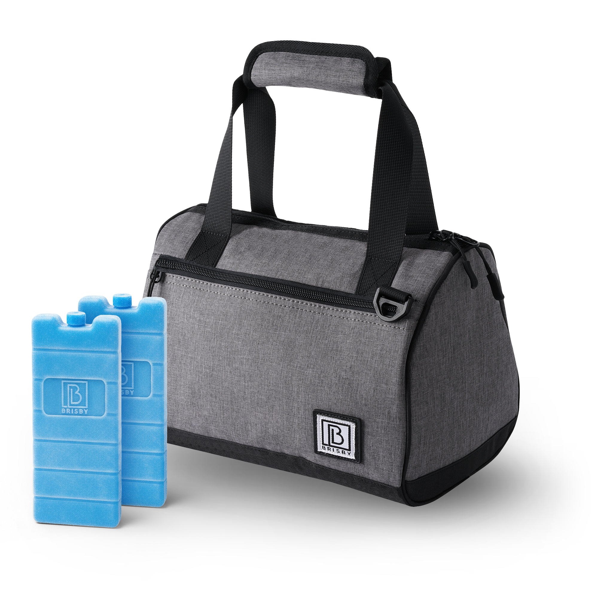 Brisby Koeltas 10L donkergrijs - incl. 2 koelelementen, schouderband