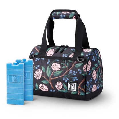 Cooler bag 10L passion flower - Lunch bag - 4-layer insulated - 2 free cooling elements - incl. shoulder strap