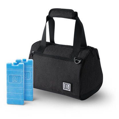 Cooler bag 10L black - Lunch bag - 4-layer insulated - 2 free cooling elements - incl. shoulder strap