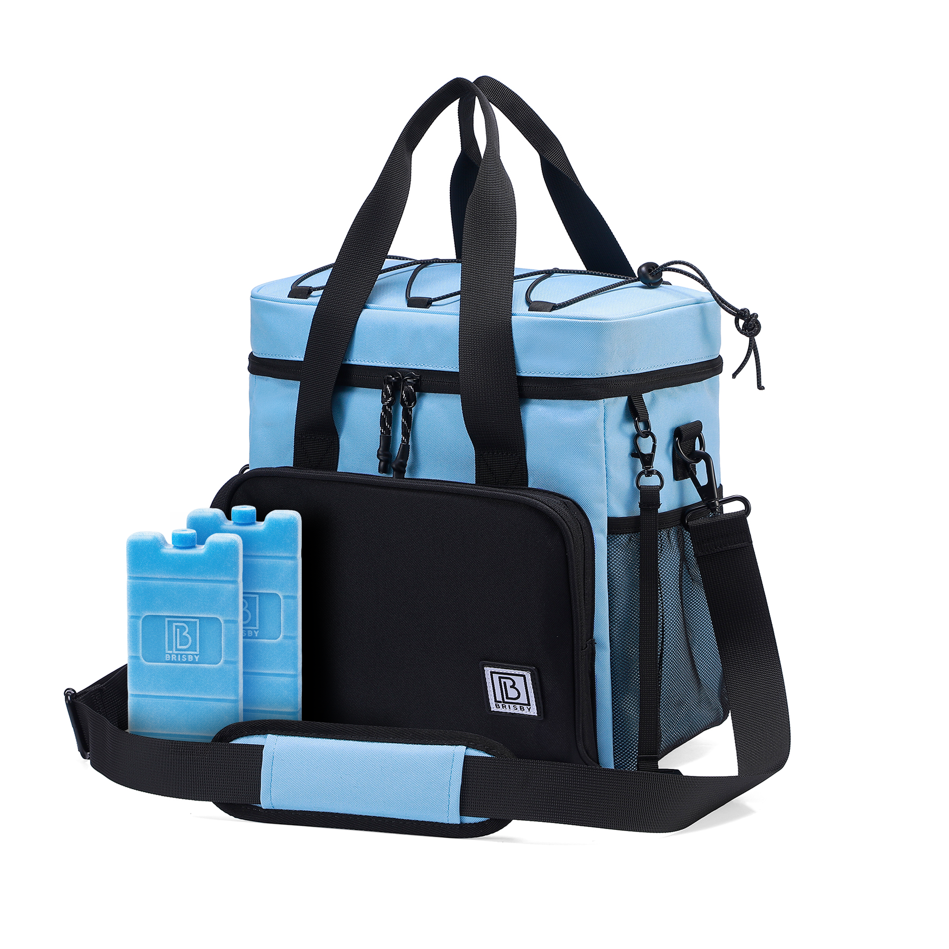 Koeltas 15L blauw - Lunchtas - 4-laags geïsoleerd - incl. 2 gratis koelelementen en schouderriem