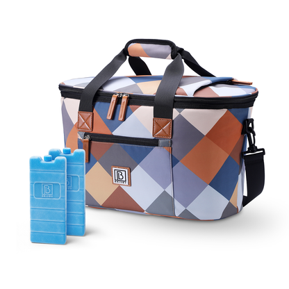 Cooler bag 21L block - Shopping bag - 4-layer insulated - 2 free cooling elements - incl. shoulder strap