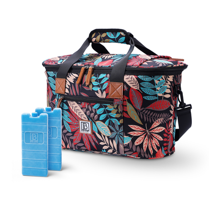Cooler bag 21L jungle - Shopping bag - 4-layer insulated - 2 free cooling elements - incl. shoulder strap