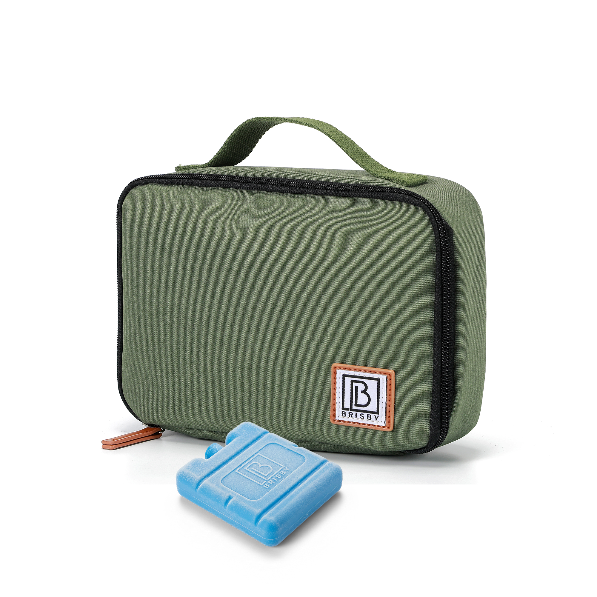 Koeltas 2,5L groen - 4-laags geïsoleerd - gratis koelelement