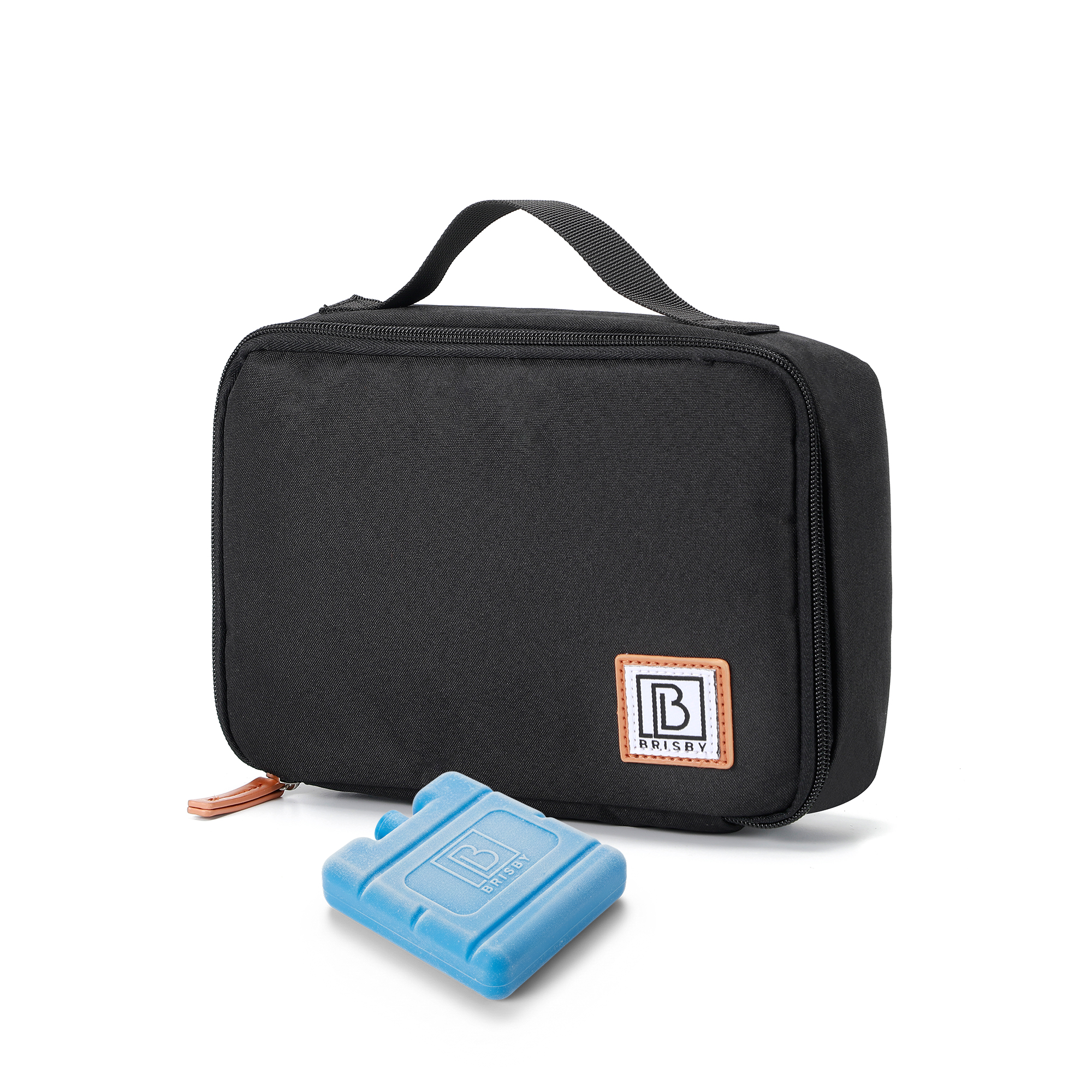 Brisby Koeltas & Lunchtas 2,5 Liter voor Kinderen - Inclusief Koelelement & Naamkaartje - Zwart