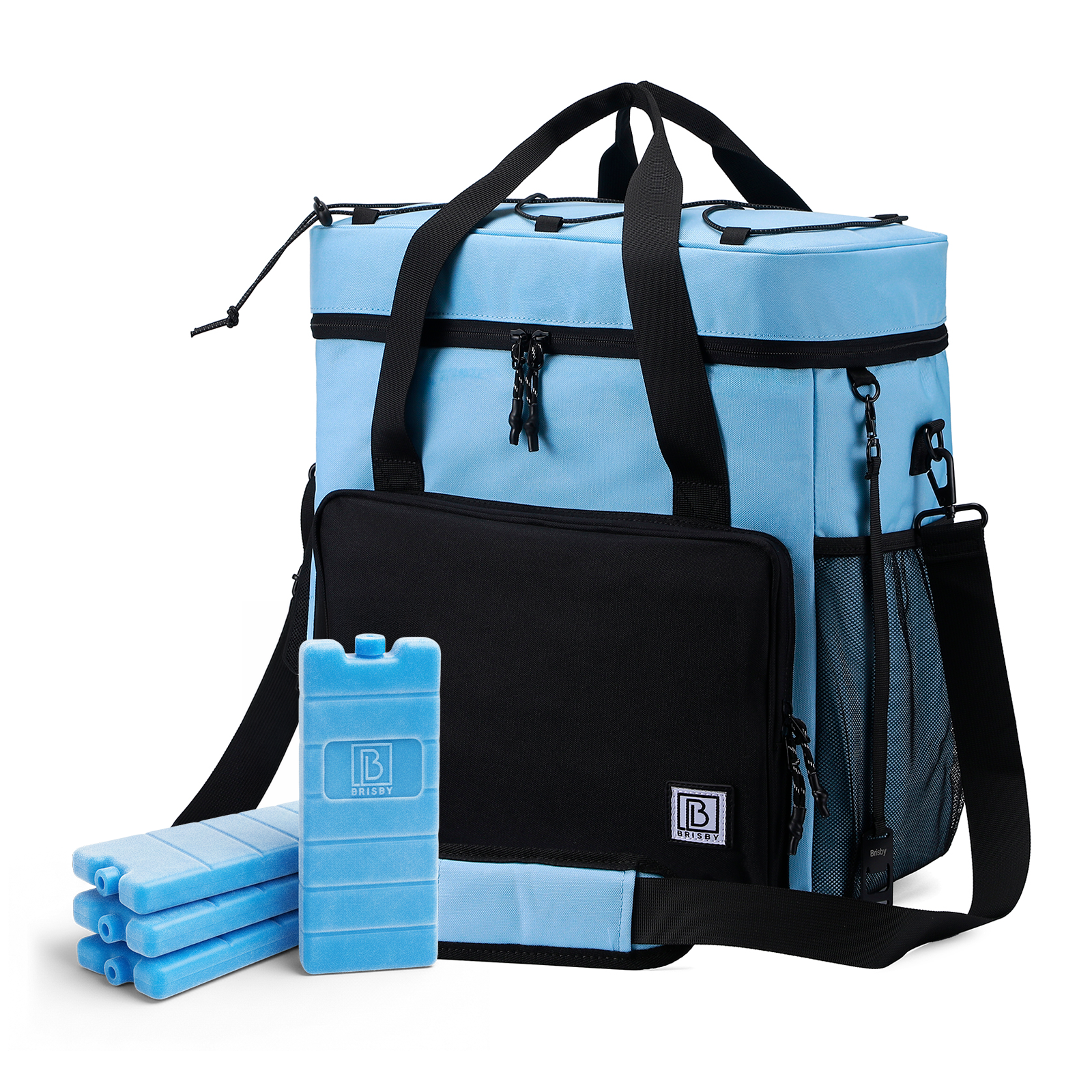 Cooler bag 30L black-blue - Lunch bag - 4-layer insulated - incl. 4 cooling elements