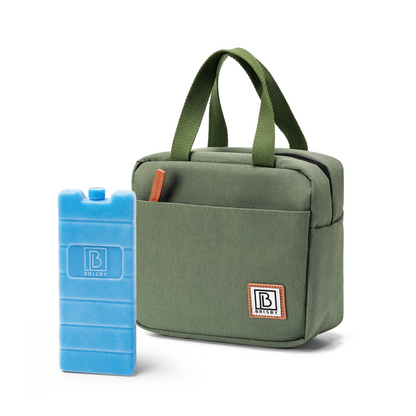 Cooler bag 4L green - 4-layer insulated - free cooling element