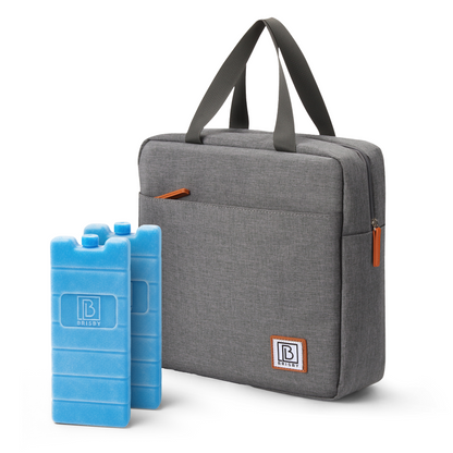 Cooler bag 7L dark gray - Lunch bag - 4-layer insulated - 2 free cooling elements - incl. shoulder strap