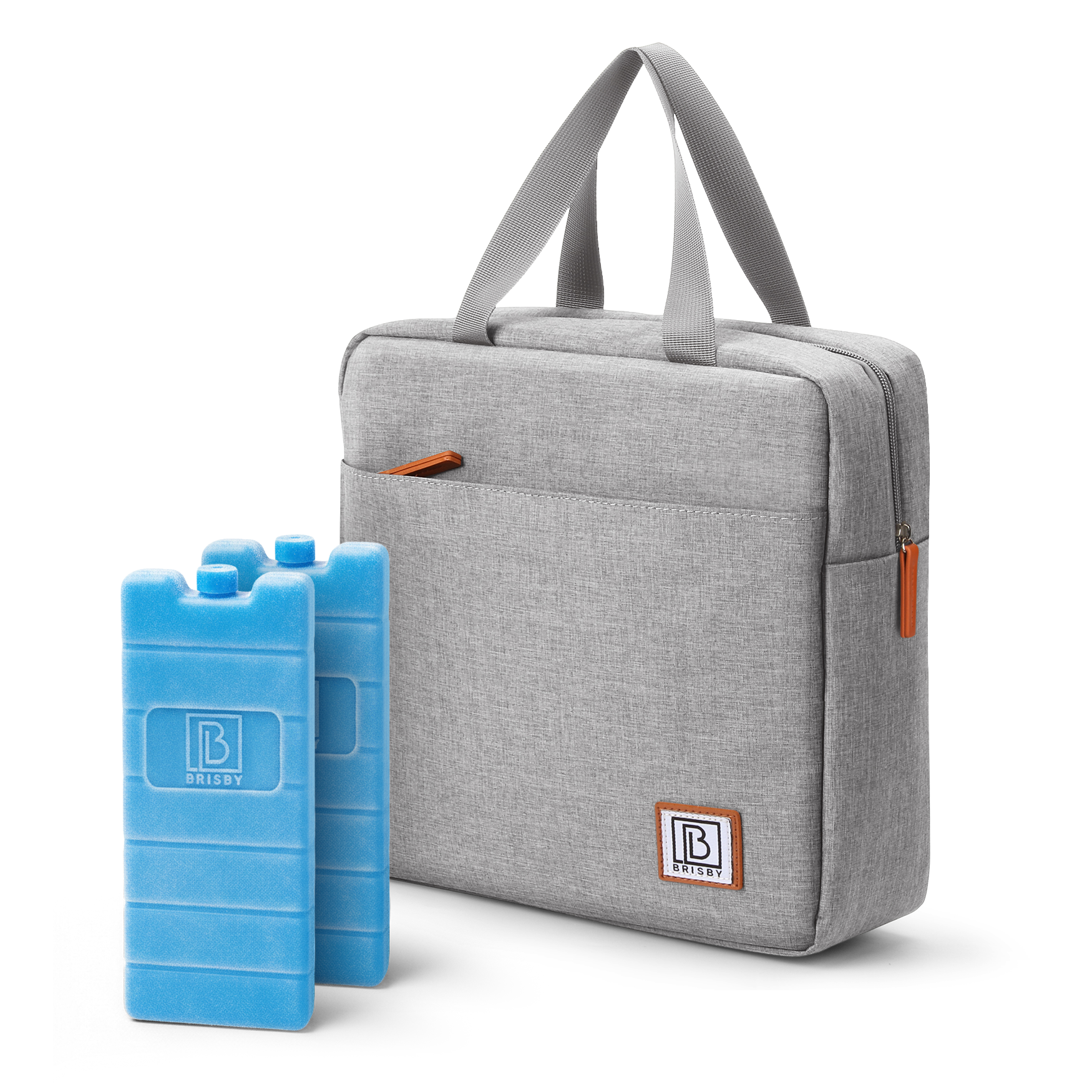 Cooler bag 7L light gray - Lunch bag - 4-layer insulated - 2 free cooling elements - incl. shoulder strap