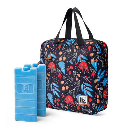 Cooler bag 7L night flower - Lunch bag - 4-layer insulated - 2 free cooling elements - incl. shoulder strap
