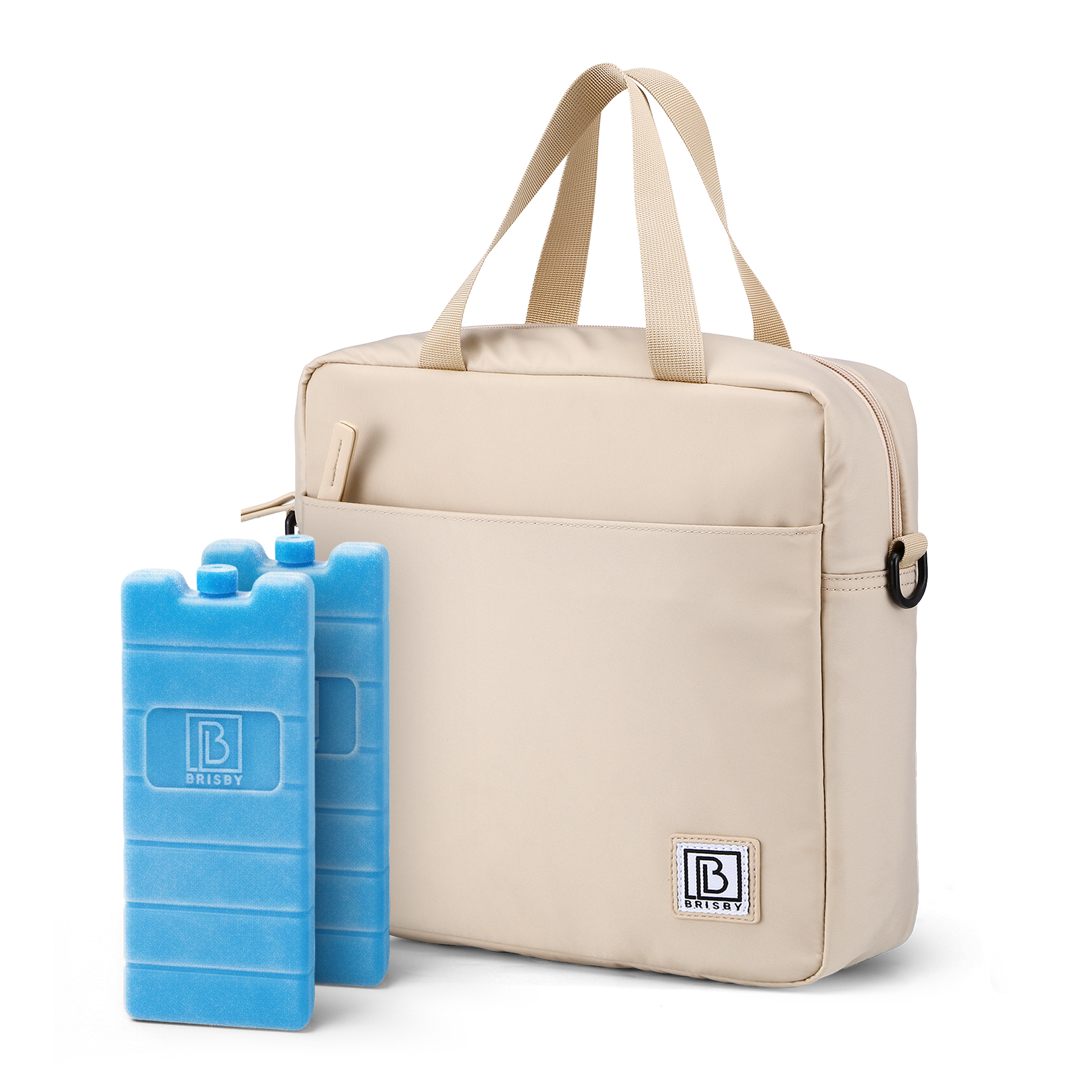 Brisby Koeltas 7L smooth champagne - incl. 2 koelelementen, schouderband