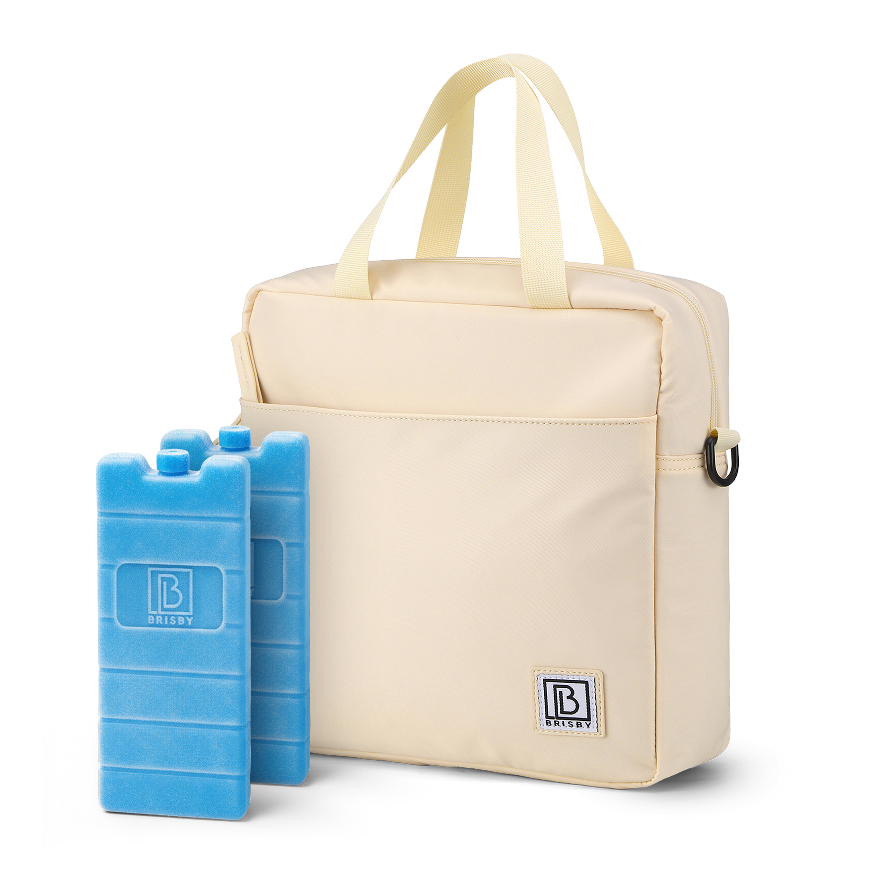 Brisby Koeltas 7L smooth crème - incl. 2 koelelementen, schouderband