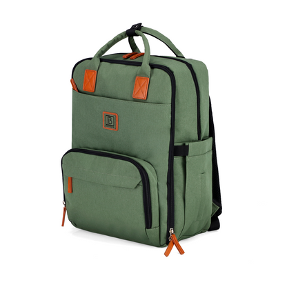 Original durable diaper bag green - nursing bag - incl. buggy assembly and changing mat