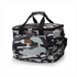 Koeltas 15L koeltas abstract camouflage grijs - lunchtas - 4-laags geïsoleerd - opvouwbaar - incl. 2 gratis koelelementen en draagband