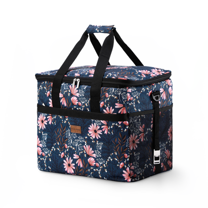 Koeltas 40L japanese flower - lunchtas - opvouwbaar - 4-laags geïsoleerd - incl. 6 gratis koelelementen en draagband