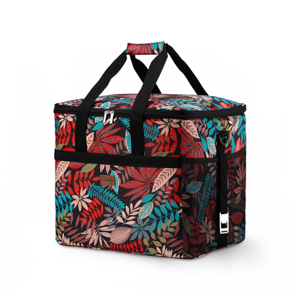 Koeltas 40L jungle - lunchtas - opvouwbaar - 4-laags geïsoleerd - incl. 6 gratis koelelementen en draagband