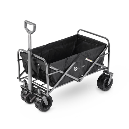 Bolderkar XL zwart -  tot 80 kg - heavy duty - 90L - opvouwbaar - wasbaar polyester - 98x45 cm