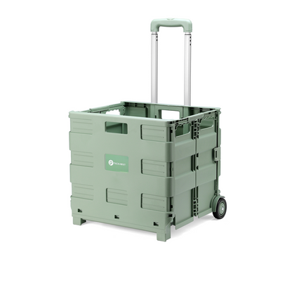 Packaway XL Opvouwbare Boodschappentrolley met wielen - Boodschappenkrat - Opbergbox - Boodschappenwagen - Vouwkrat - 50 Liter - Groen