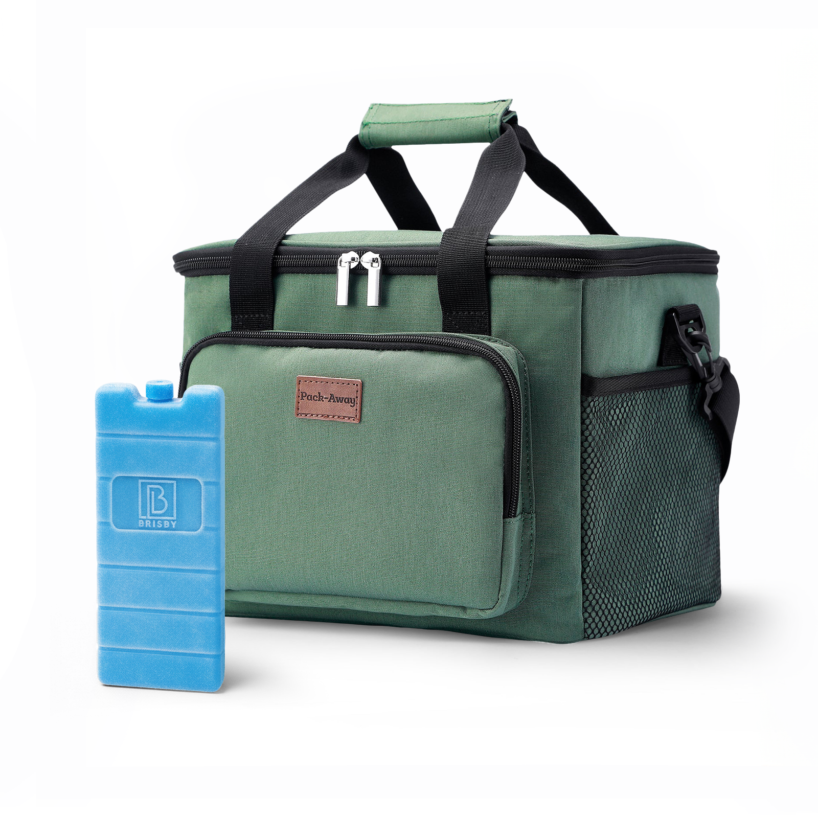 Packaway Koeltas 15L groen - incl. 2 koelelementen, schouderband