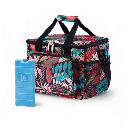 Cooler bag 15L jungle - lunch bag - 4-layer insulated - foldable - incl. 2 free cooling elements and carrying strap