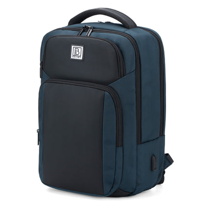 Brisby Rugzak Pro 1 – Laptoprugzak tot 15,7 inch voor Werk, School en Reizen – Waterafstotend – Met Tabletvak, Antidiefstalvak en Trolleysleeve - Blauw