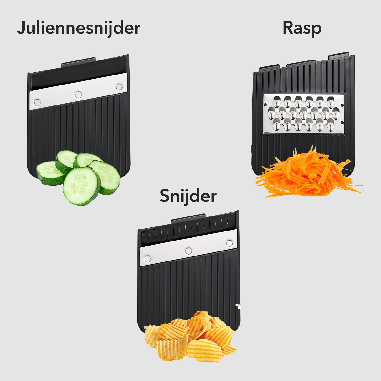 Bardi 12-delige mandoline met glazen ovenschaal - groentesnijder - anti-slip mat - glas & RSV - wit