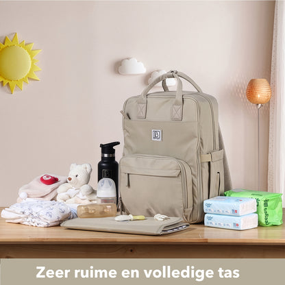 Brisby slijtvaste Luiertas – verzorgingstas – met buggymontage - Mist Green