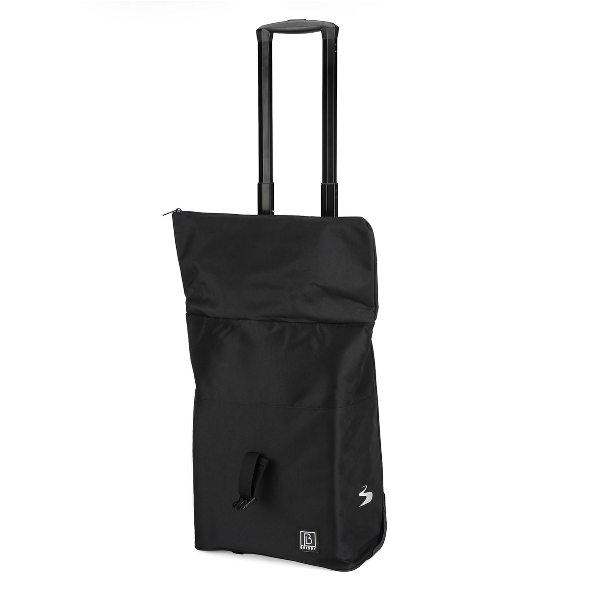 Fietstrolley Tas 2-in-1 Fietstas en Trolley Zwart 18-28L Laptopvak Verstelbare Hendel Bevestigingssysteem - Zwart