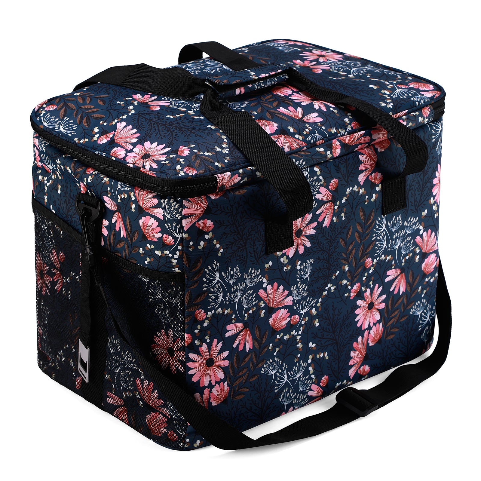 Koeltas 40L japanese flower - lunchtas - opvouwbaar - 4-laags geïsoleerd - incl. 6 gratis koelelementen en draagband